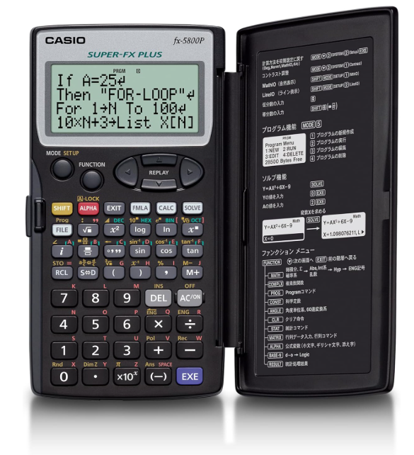 カシオ：プログラム関数電卓FX-5800