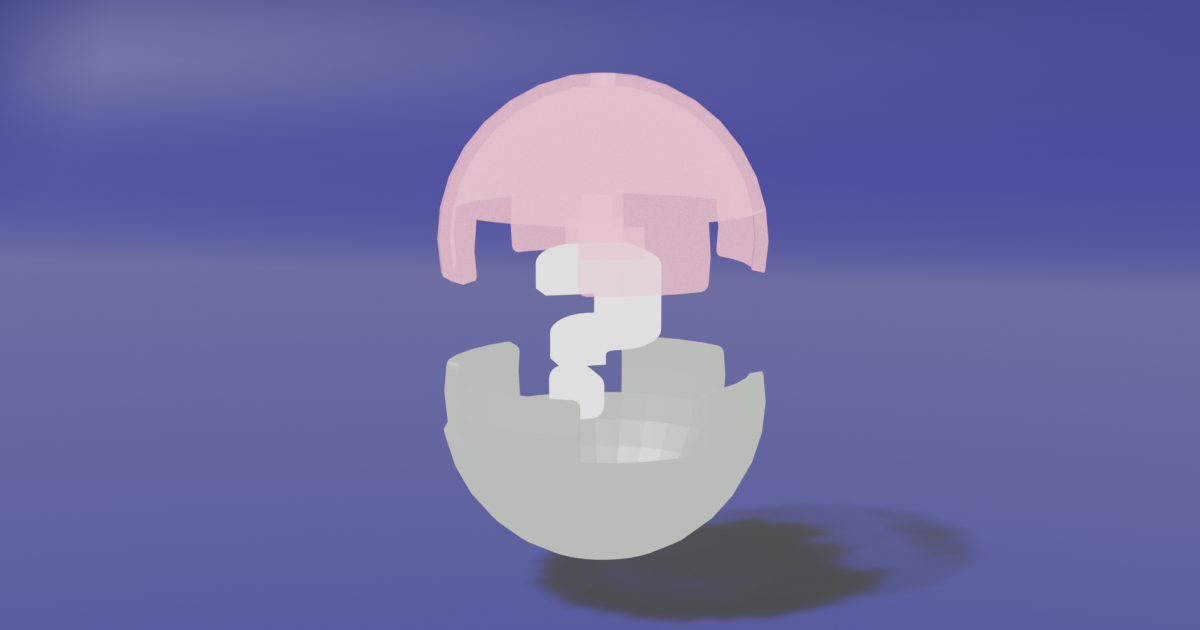 3Dモデル 40mmカプセル　完成図